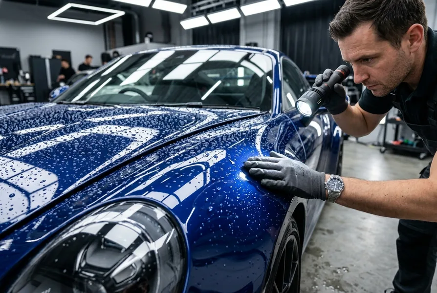 Concept visual: paint protection film and ceramic coating inspection